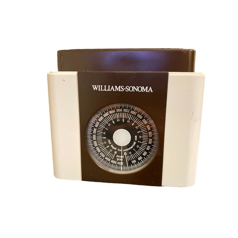 Vintage Williams Sonoma Kitchen Food Scale Made in France 10 lb Brown Cream
